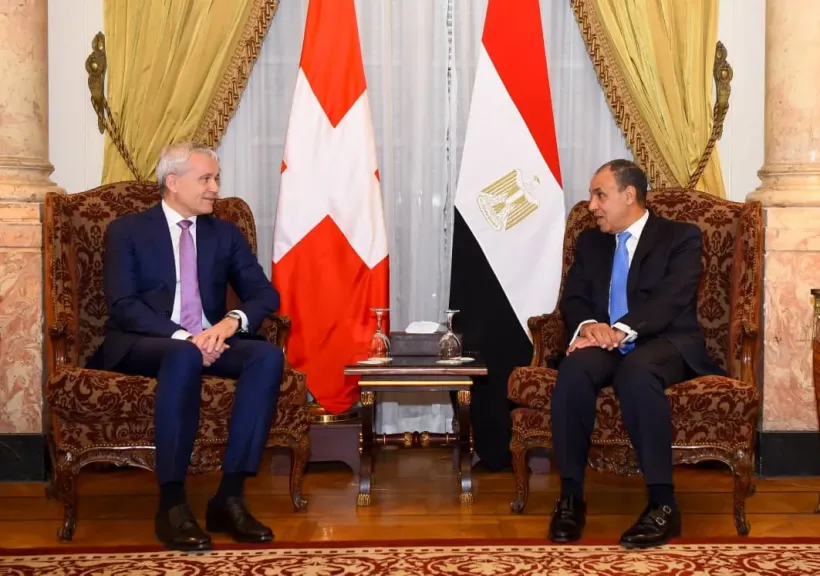 وزير الخارجية مع وزير العدل السويسري
