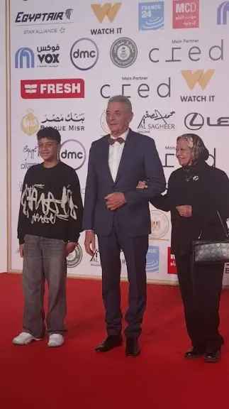محمود حميدة وزوجته