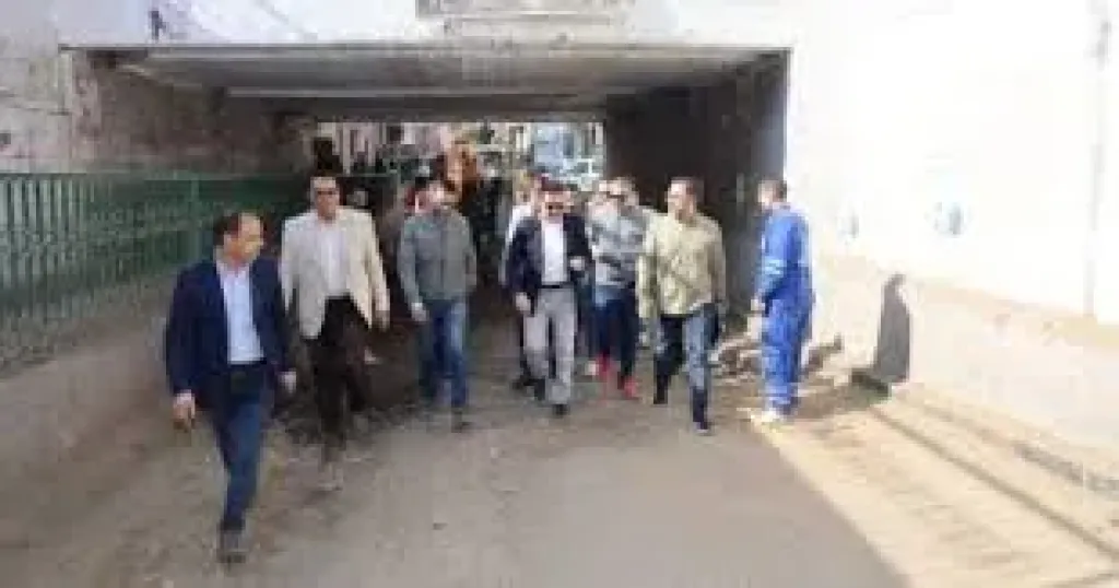محافظ المنوفيه يتفقد اعمال تطوير نفق البساتين 