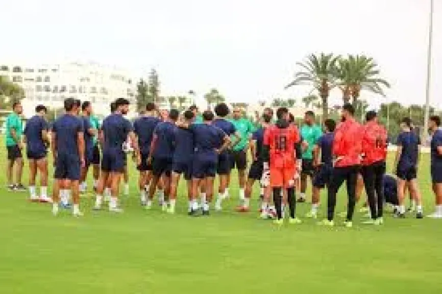 جانب من تدريبات فريق المصري