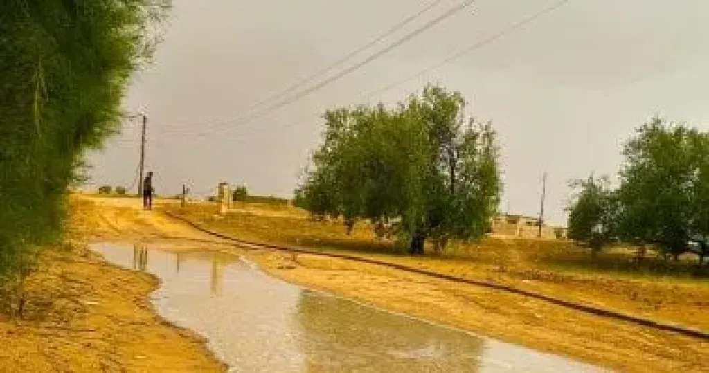 أمطار غزيرة على شمال سيناء