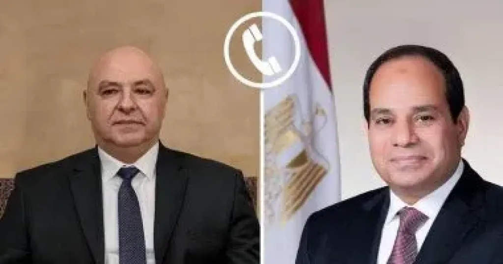  الرئيس السيسي  و جوزاف عون  