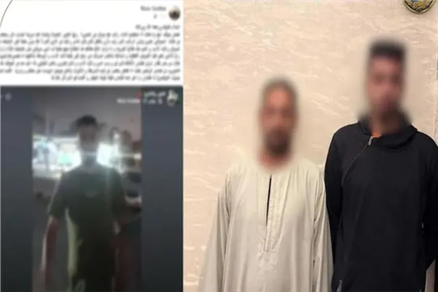 المتهمون بعد القبض عليهم