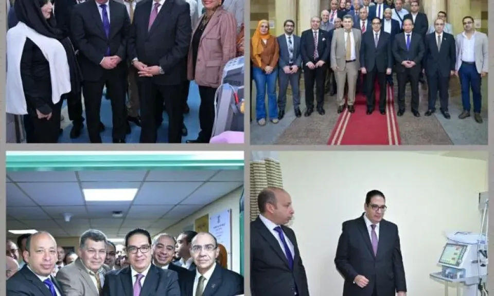 رئيس جامعة القاهرة يفتتح أعمال تطوير بقصر العينى الفرنساوى