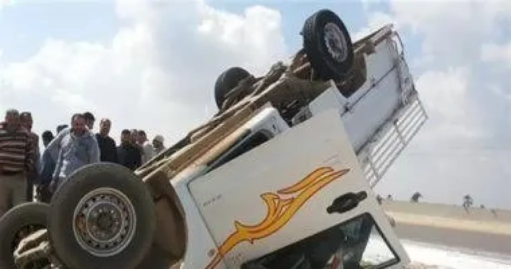 حادث انقلاب سيارة