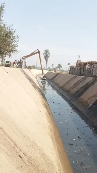 جانب من التطهير الترعه 