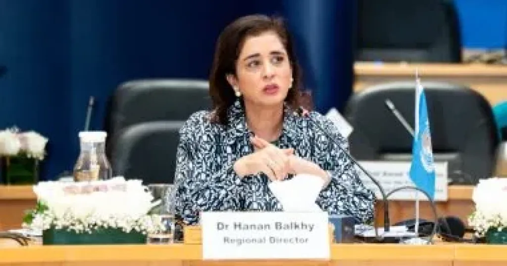 حنان بلخي المديرة الإقليمية لمنظمة الصحة العالمية لشرق المتوسط