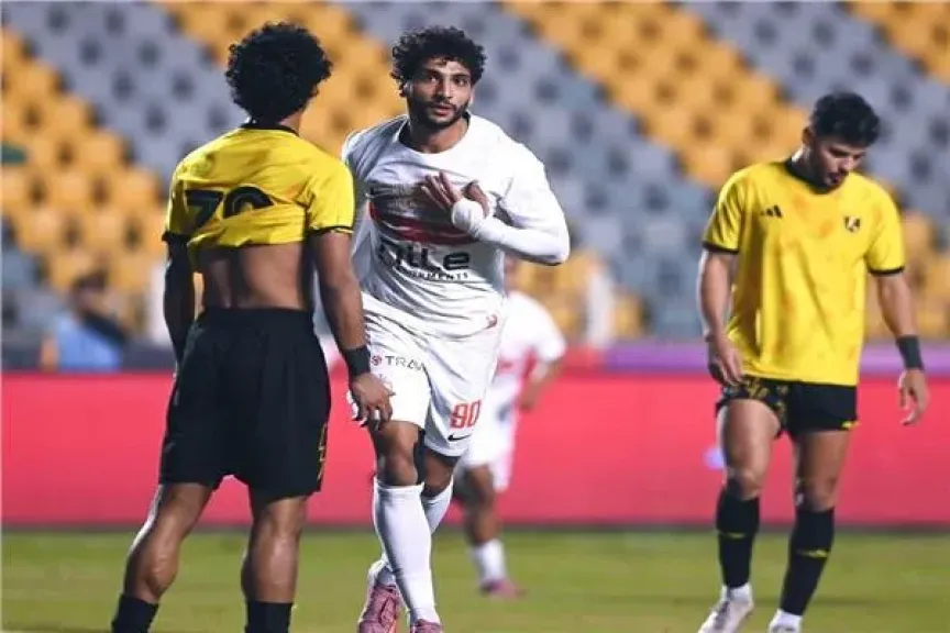 صورة من مباراة الزمالك وكهرباء الإسماعيلية