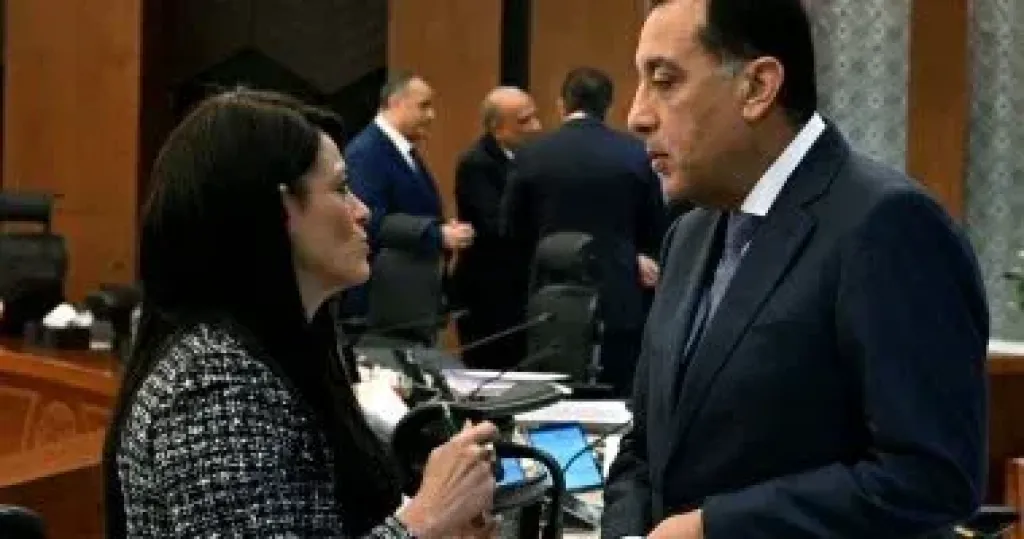 رئيس الوزراء ووزيرة التخطيط 