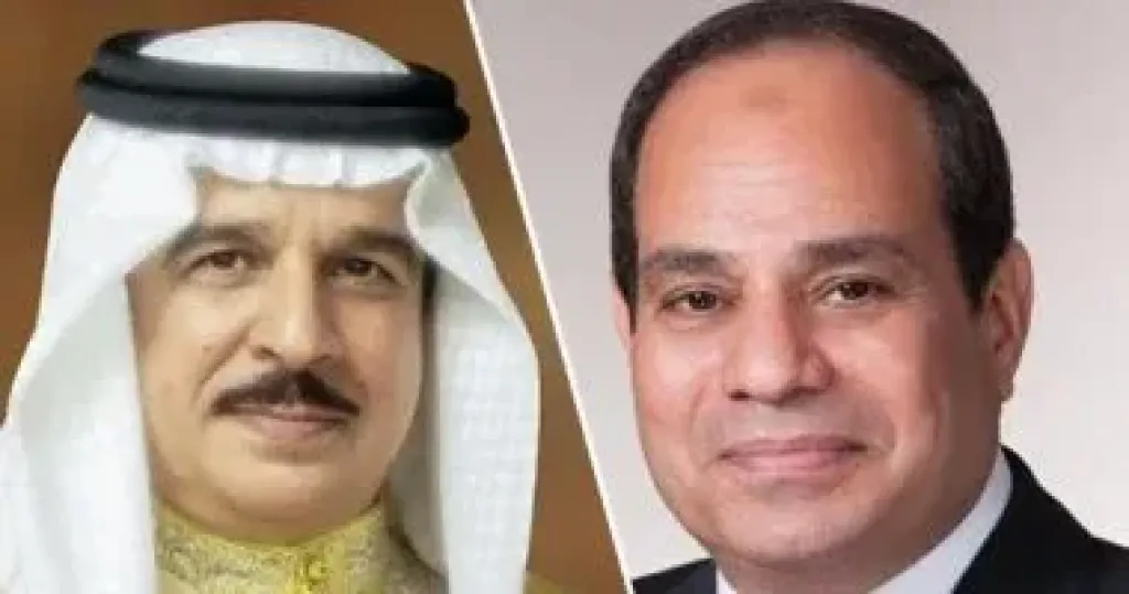   الرئيس السيسي  وملك البحرين   