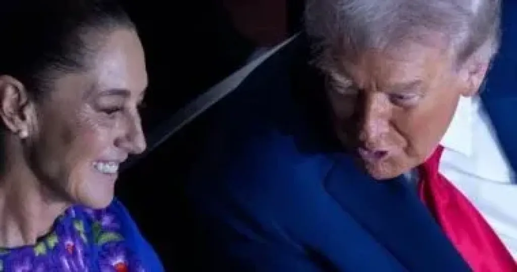 رئيسة المكسيك شينباوم والرئيس الامريكى دونالد ترامب