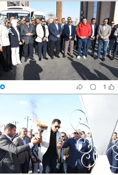 وزير الشباب يطلق شعلة أولمبياد المحافظات الحدودية 