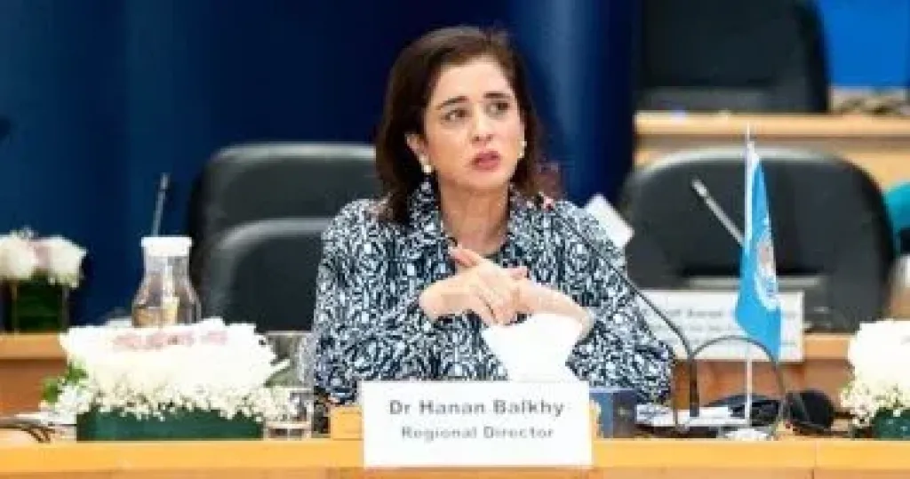 الدكتورة حنان بلخي المديرة الإقليمية لمنظمة الصحة العالمية