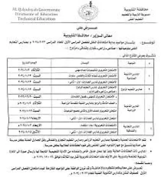 امتحنات الاعداديه بالقليوبيه