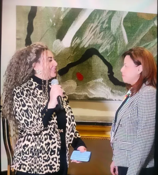 السفيرة رشا زهير مع الاعلامية مريم يعقوب