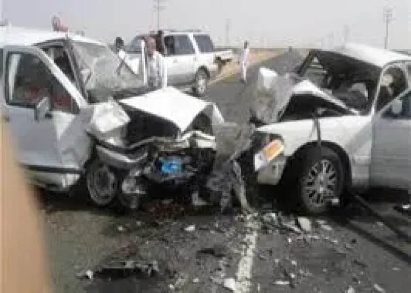 تصادم 5سيارات على طريق القاهره الاسكندريه الزراعى