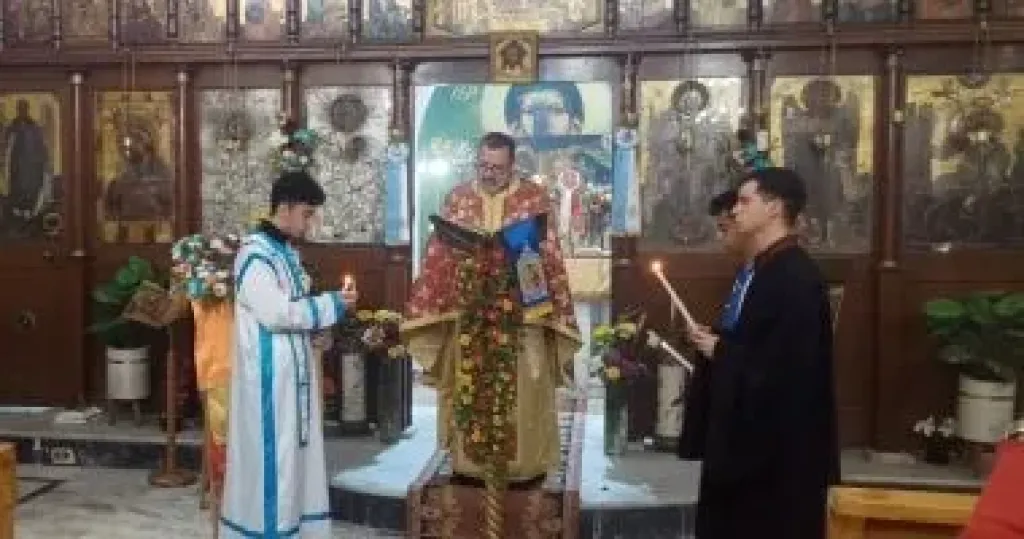 قداس عيد الميلاد المجيد في كنيسة الروم الأرثوذكس بدمياط