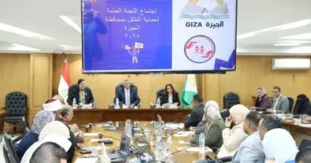 اجتماع اللجنة العامة لحماية الطفولة بمحافظة الجيزة