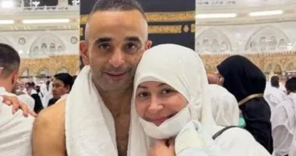 منة شلبي وزوجها 