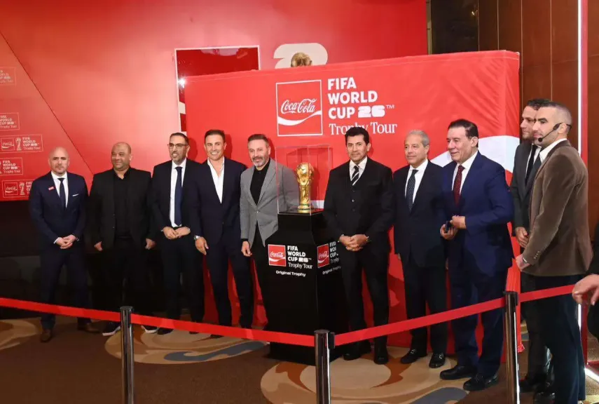 وزيرالرياضة يشهد المؤتمر الصحفي لاستقبال كأس العالم