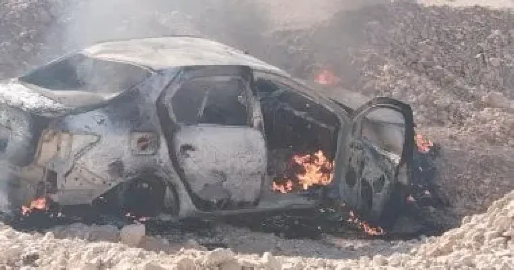 حريق سيارة