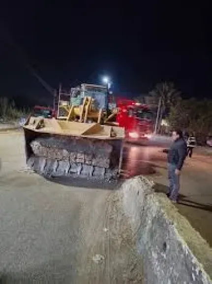 بدء غلق كوبرى مبارك بشبين الكوم للصيانه