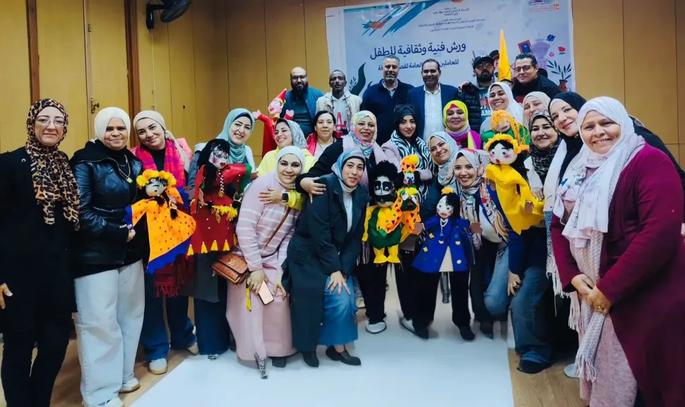 من فعاليات ورشة تنمية مهارات المتعاملين مع الطفل
