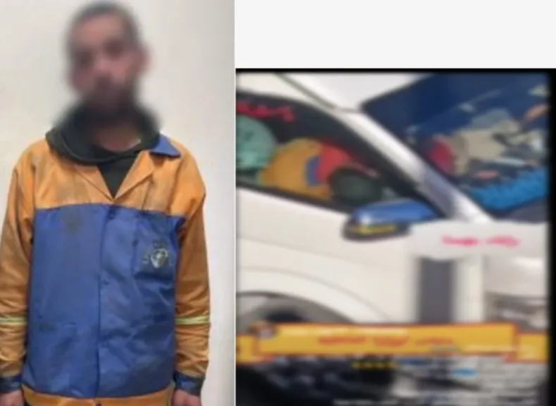 ضبط متعاطي مخدرات داخل ميكروباص بالنزهة 