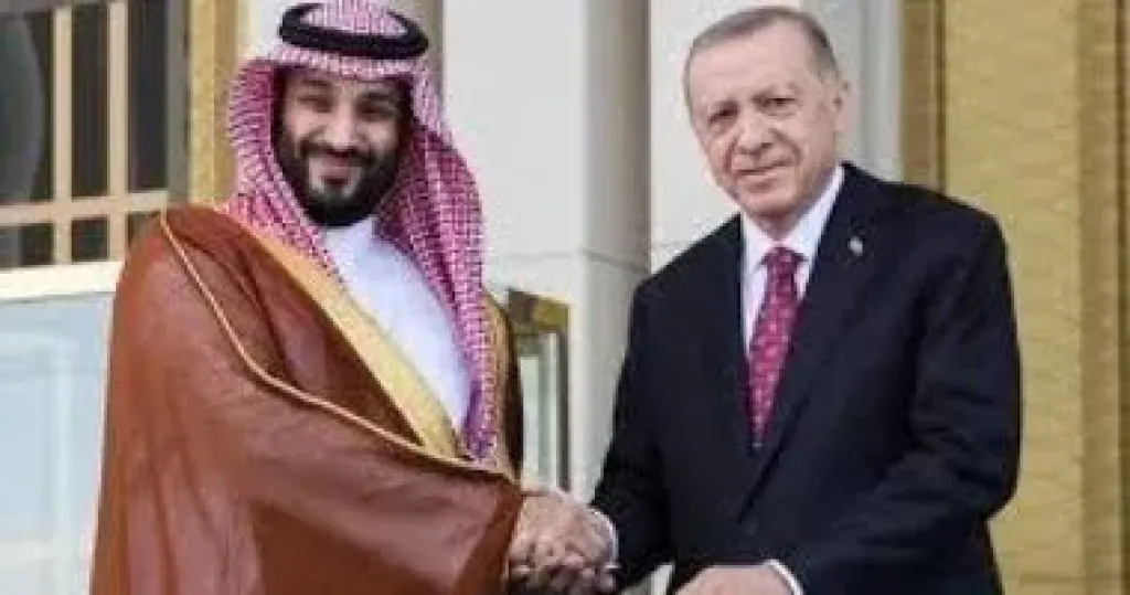 الأمير محمد بن سلمان ولي العهد السعودي مع الرئيس التركي رجب طيب أردوغان
