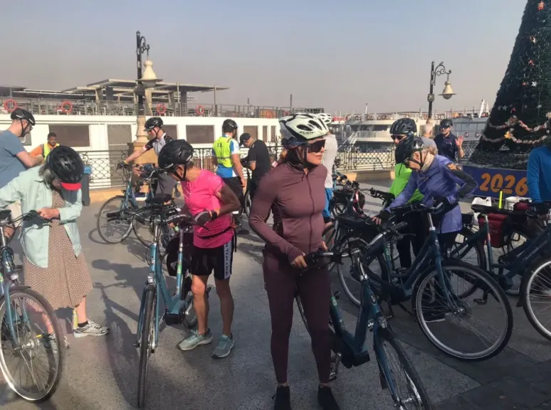 جانب من فاعليات السياحة الرياضية بالدراجات