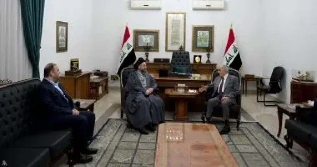 الرئيس العراقي عبداللطيف جمال رشيد و رئيس تيار الحكمة السيد عمار الحكيم