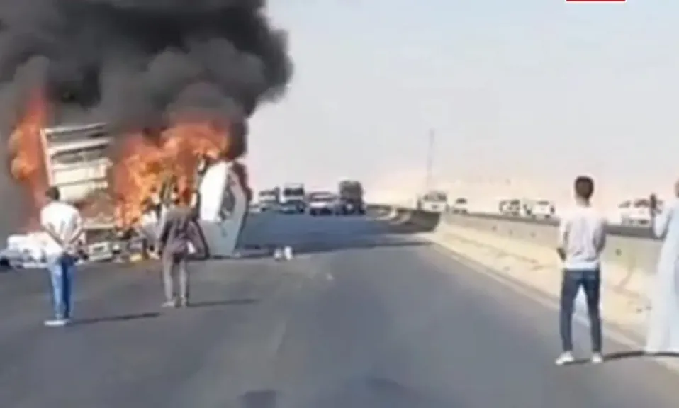 جانب من الحادث 