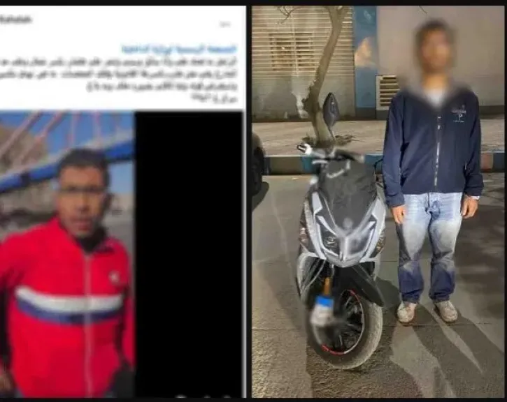 ضبط قائد دراجة نارية تعدى بالسب وهدد بتحطيم سيارة بسبب أولوية المرو