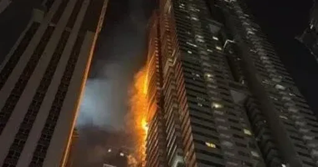 حريق في دبي 