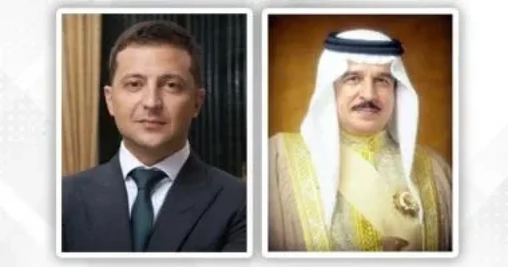 الملك حمد بن عيسى آل خليفة و الرئيس الأوكراني فولوديمير زيلينسكي