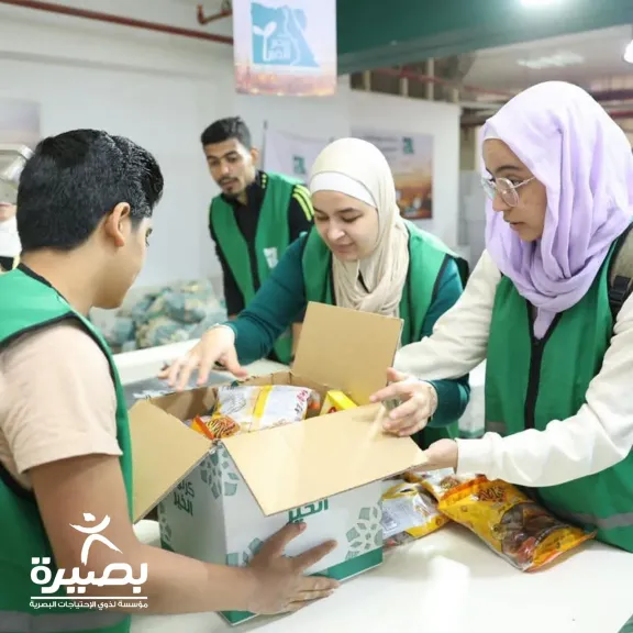 تعبئة كراتين رمضان