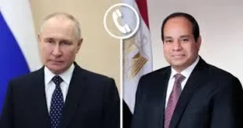 الرئيس السيسى يتلقى اتصالًا هاتفيًا من نظيره الروسى