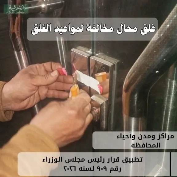 جانب من احجراءات الغلق