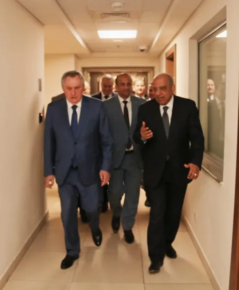 وزير الكهرباء يستقبل رئيس لجنة الطاقة  الروسى
