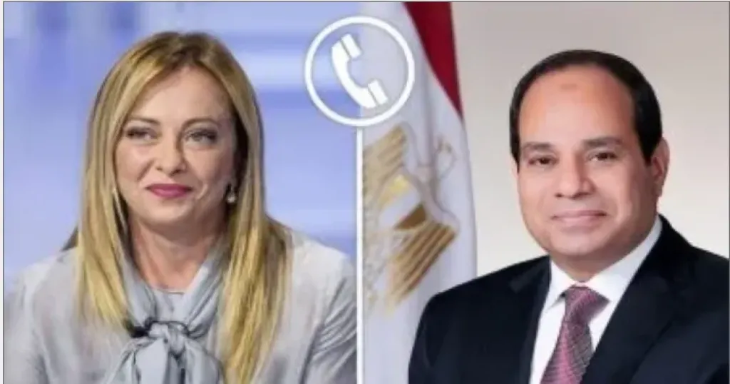 الرئيس السيسى وجورجيا ميلوني، رئيسة وزراء ايطاليا