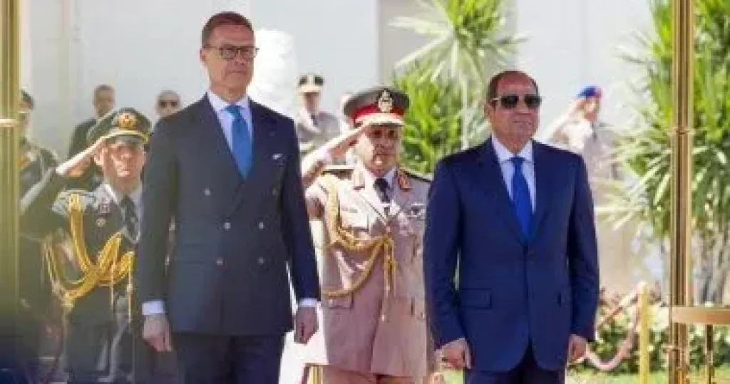 الرئيس السيسي مع نطيره الفنلندي