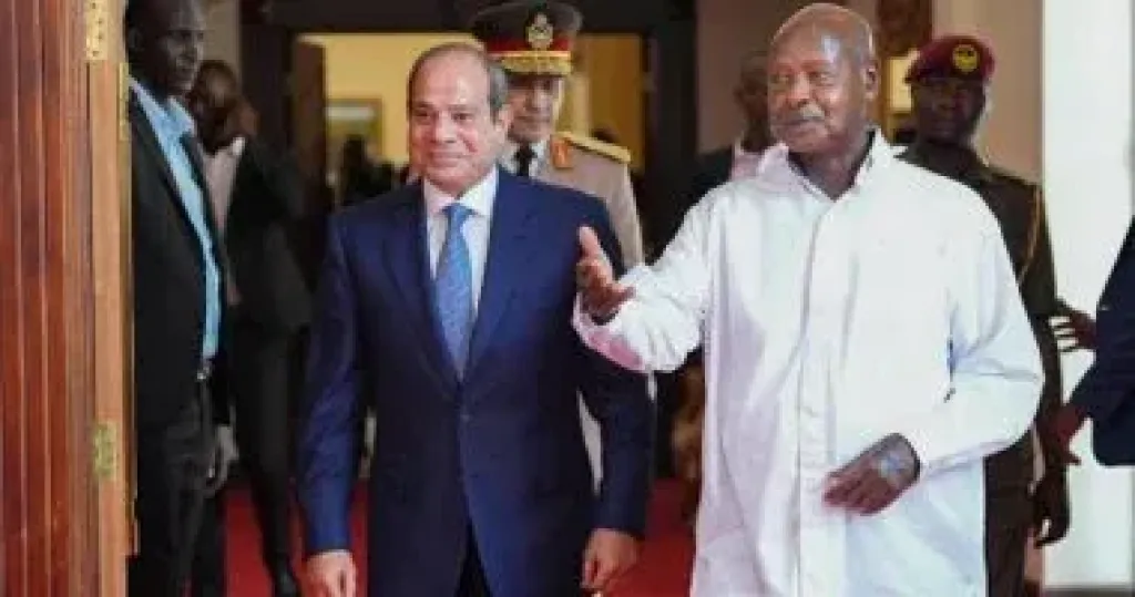 الرئيس السيسى ونظيره الاوغندى دورى موسيفينى