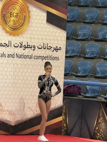 نجمة الجمباز الصاعدة شهد عمرو تخطف الأنظار بذهبية الجمهوريةتحت 14 سنة 