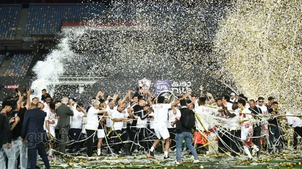 احتفال الزمالك بالدورى