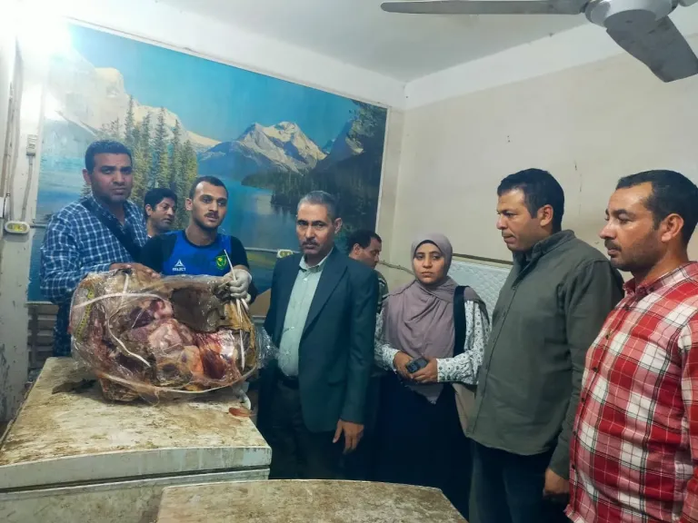 جانب من اللحوم المضبوطه 