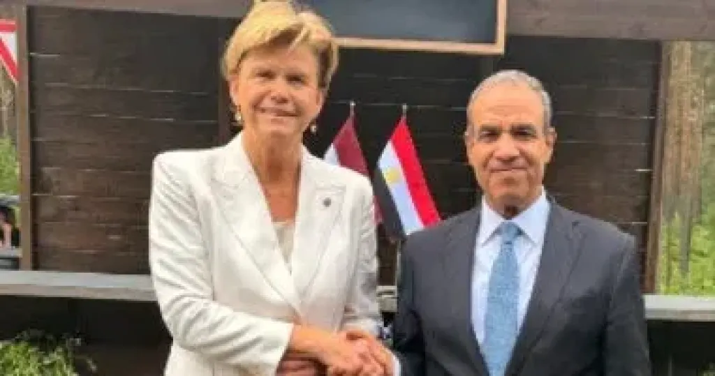 وزير الخارجية يلتقي وزيرة خارجية لاتفيا