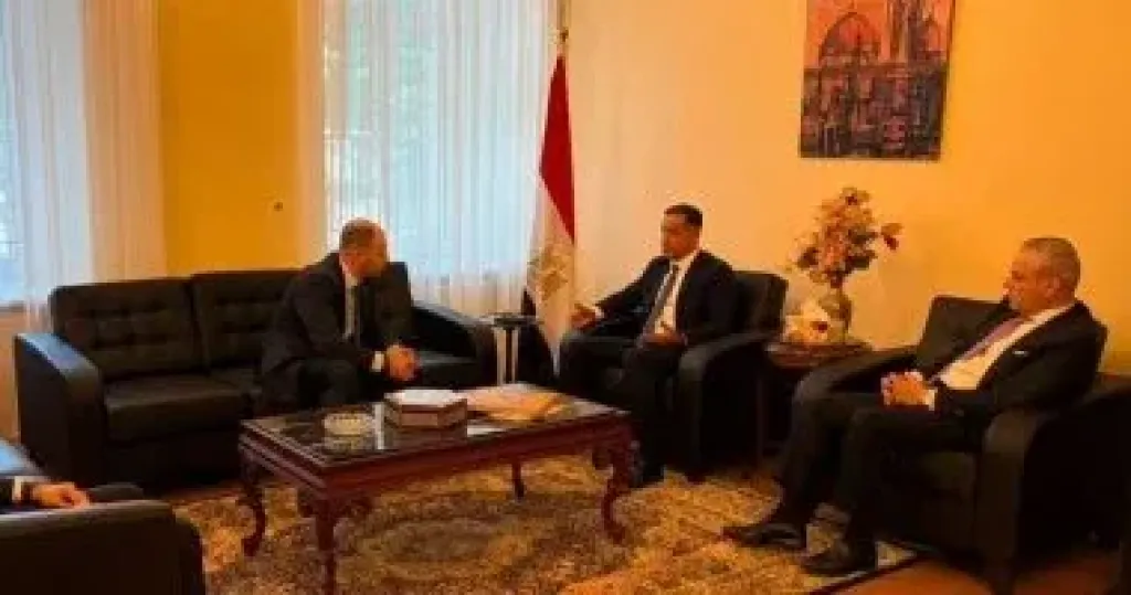 سفير مصر بموسكو مع نائب وزير الصناعة والتجارة الروسي