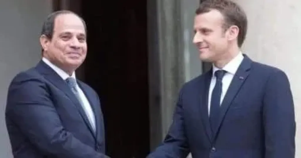 الرئيس عبد الفتاح السيسى ونظيره الفرنسى إيمانويل ماكرون