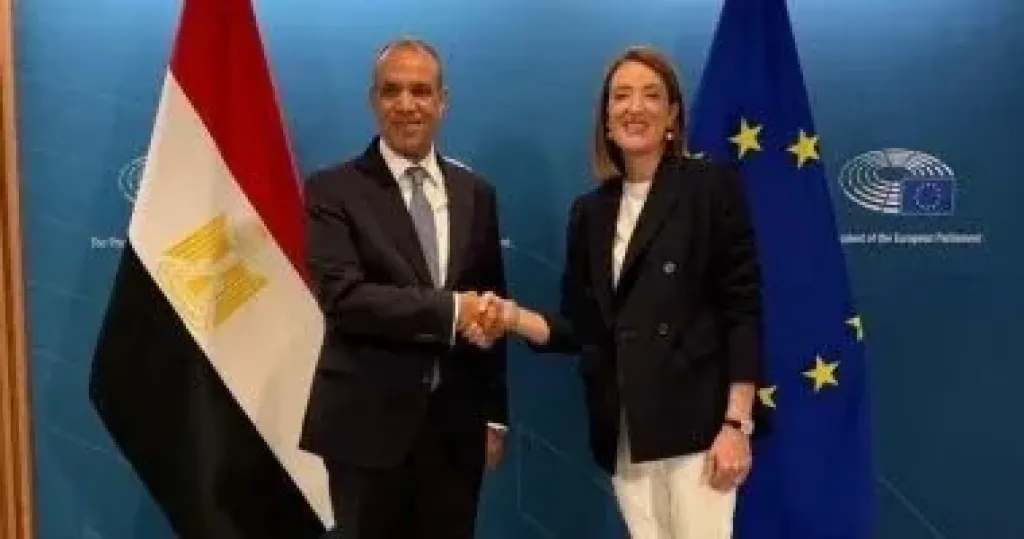 وزير الخارجية يلتقى رئيسة البرلمان الأوروبى