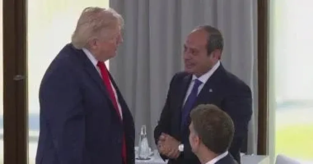 الرئيس السيسي ونظيره الأمريكي